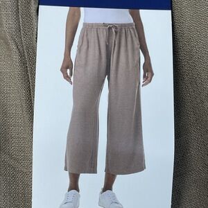 Splendid Women's XL Wide Leg Pants Light Brown Linen e0829